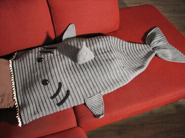 Häkelanleitung Decke "Hai" - mit Video