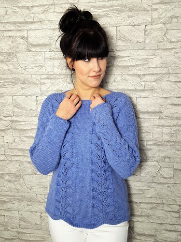 91 Strickanleitung Pullover Linda Größen S/M und L/XL