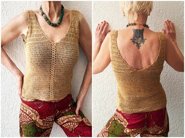Häkelanleitung, Trägertop, Shirt,2 Varianten, S-XXXL