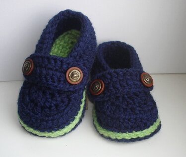 Easy Crochet Pattern Baby Loafers, Baby Booties, Crochet Booty for boy and girl, Crochet Baby Shoes