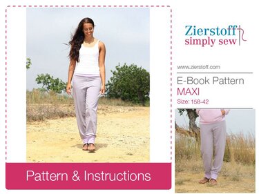 MAXIs baggy trouser pattern, sizes 158 – 46 (Kids M – women´s XL) - Sewing