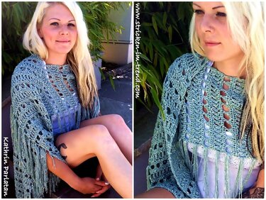 Häkelanleitung für Stola / Tuch mit Fransen | Stola *Steal the Show*