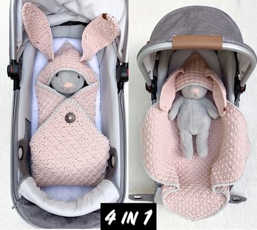 Baby Schlafsack Wickelsack LOU LOU 4in1 H&auml;kelanleitung - Häkeln