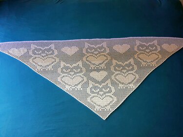 Dreieckstuch "herzige Eulen" - Häkeln