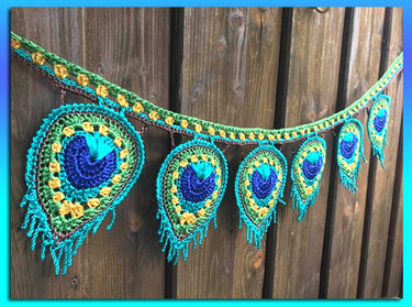 Petra Perle Girlande Pfauenauge - Häkeln