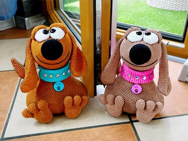 Waldi & Susi - Door Stopper - Crochet Pattern by Diana´s kleiner Häkelshop