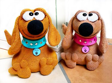 Waldi & Susi - Door Stopper - Crochet Pattern by Diana´s kleiner Häkelshop