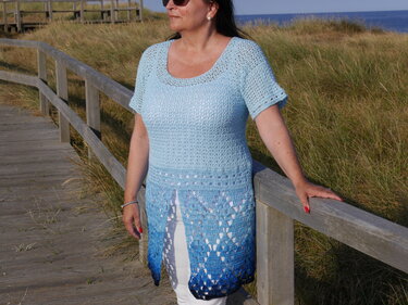 Häkelanleitung Italien Sommer Tunika mit Farbverlaufsgarn