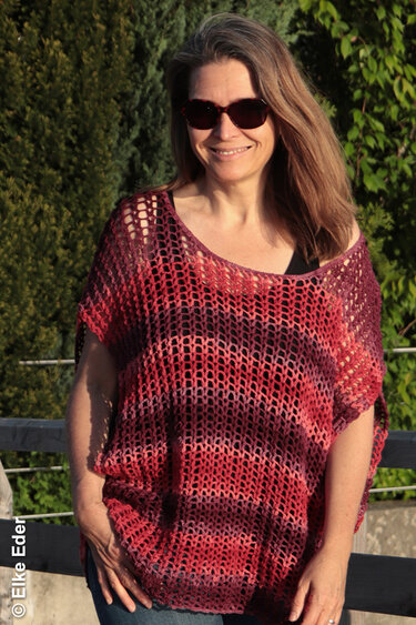 Crochet Pattern Summer Tunic “Rosenrot” – airy boho top with belt - Image 4