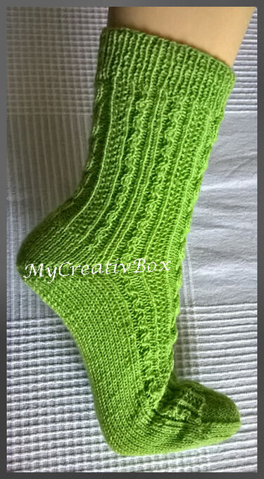 Sockenmuster "Winterlicht" gestrickt - Gr.32-47 - Stricken