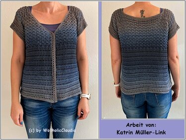 Häkelanleitung Jacke - Weste "Melody“ mit V-Ausschnitt - Bild 3
