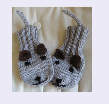 Fäustlinge "Mäuschen" für Babys - Stricken