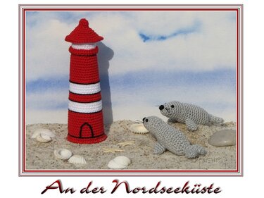 Häkelanleitung Leuchtturm und Seehund