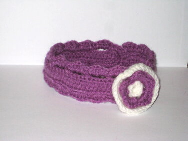 Purple baby headband crochet pattern