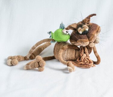 120DE Häkelanleitung Amigurumi Brauner Kater Ostap - PDF Pertseva CP