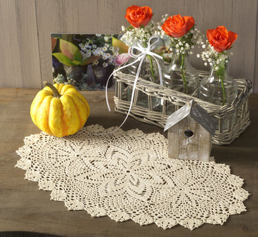 Ovales Deckchen Wohnambiente - Häkeln