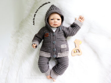 Pumphose für Babys/Kinder "Artur" (Gr. 50-116, Reliefmuster) - Häkeln