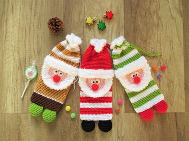 Nikolaus-Säckchen Häkelanleitung
