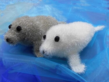 Amigurumi Robbe Seehund Deko oder Badeschwamm - sehr einfach - Häkeln