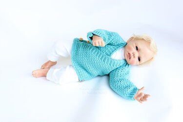 Cardigan for babies "Fresh" Size: 0 m - 3 y. - Crochet