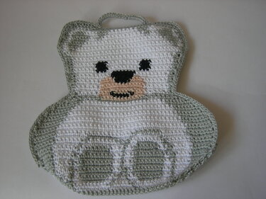Häkelanleitung: Topflappen Eisbär-Pinguin