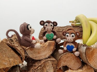 Häkelanleitung Glücksbringer Affe kleines Äffchen "Charly"