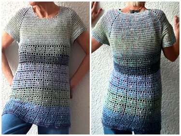 Häkelanleitung Shirt, Rundhalsausschnitt, RVO, alle Größen - Bild 2