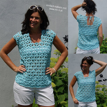 Häkelshirt MARE (Gr. S/M, L/XL) - Häkeln