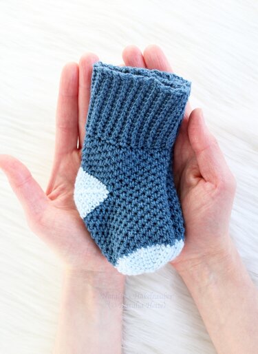 Baby- & Kindersöckchen "Denim" (Gr. 0 M.-4 J.) - Häkeln