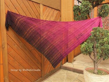 Häkelanleitung asymmetrisches Tuch "Leitlinien"