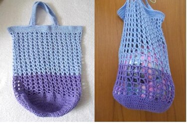 großes Einkaufsnetz Häkelnetz Tasche mit Netzmuster Häkeltasche Einkaufstasche Einkaufsbeutel Häkelanleitung
