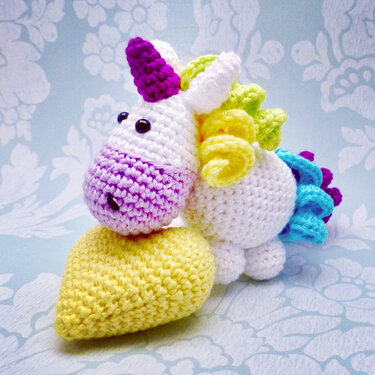 Mobile Einhorn Mathilde - Häkeln