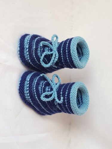 Strickanleitung Baby-Schuhe, Booties Sohlenlänge ca. 9,5 - 10 cm #277