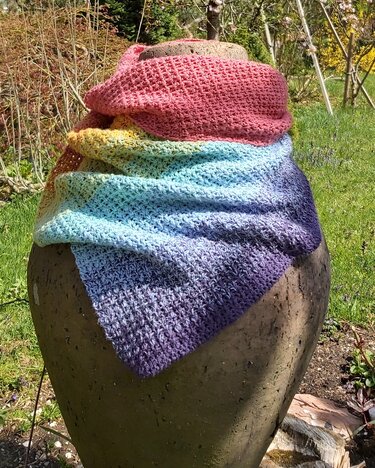 asymmetrischer Tuchschal " Nala " Häkelanleitung