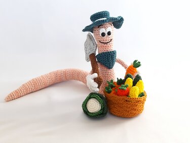 Regenwurm Willi - Häkelanleitung
