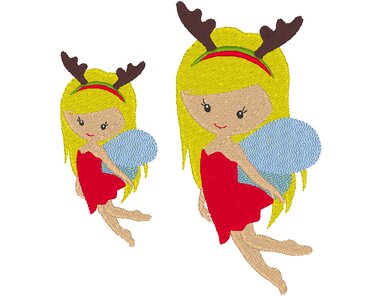 Freebie Weihnachtsfee Stickdatei - Sticken