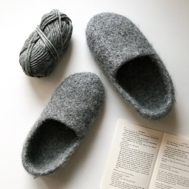Filzpantoffeln für Männer - Felting