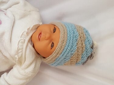 Strickanleitung Babymütze, Baby-Mütze, ca. 3 - 8 Monate - Bild 2