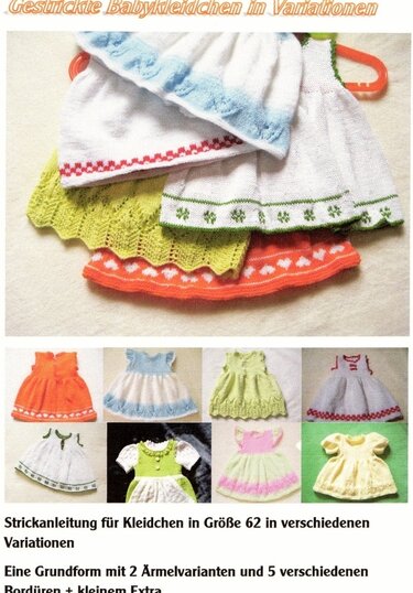 Strickanleitung Kleidervariationen Gr.62-80