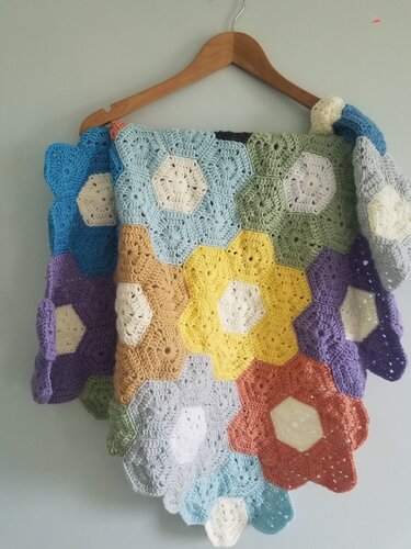 Anleitung Summer Flower Baby Decke - Häkeln