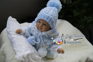 Strickanleitung für Baby's u. Reborns 3-teilig Modell Oleg Gr. 50 - 56 - Bild 5