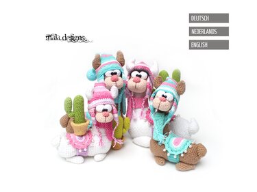 Llamas with cacti - Crochet