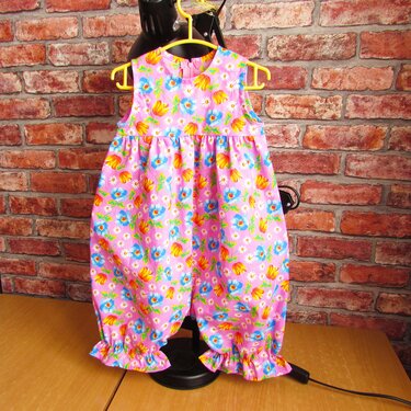 Overalls/Romper for baby and toddler, girl, boy,baby, sewing pattern to fit 3 months to 2 years.