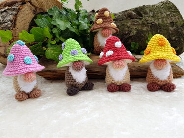 Häkelanleitung - Pilzwichtel // für Wollreste