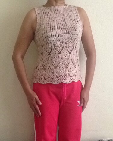 Top crochet Pattern, women vest Pattern, Elegant Crochet Top, pineapple Crochet pattern, chart pattern, step by step pdf, 22PDF1