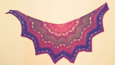 Häkelanleitung Tuch Blumenstern