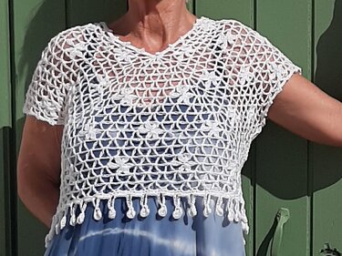 Häkelanleitung Shirt, Netzshirt, V-Ausschnitt, alle Größen!