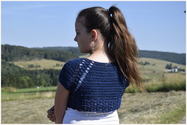 - GRACIE - Bolero häkeln, , Kurzjäckchen mit kurzen Ärmel, alle Größen im RVO, perfekt für Schulanfang, Hochzeit ab Baby 50/56 bis Plus Size 56, Anleitung 224 - Bild 4