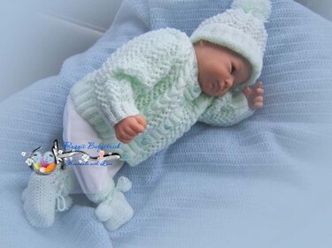 Strickanleitung f&uuml;r Baby's u. Reborns Modell Alex Gr. 50-56 - Bild 3