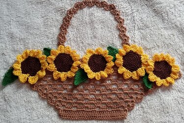Basket of Sunflowers PDF Pattern - Crochet